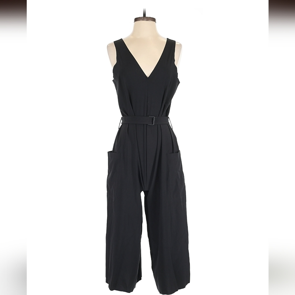 Athleta Black V-Neck Jumpsuit size small